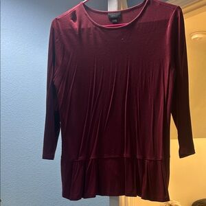 J. Jill Deep Red Long Sleeve Top
